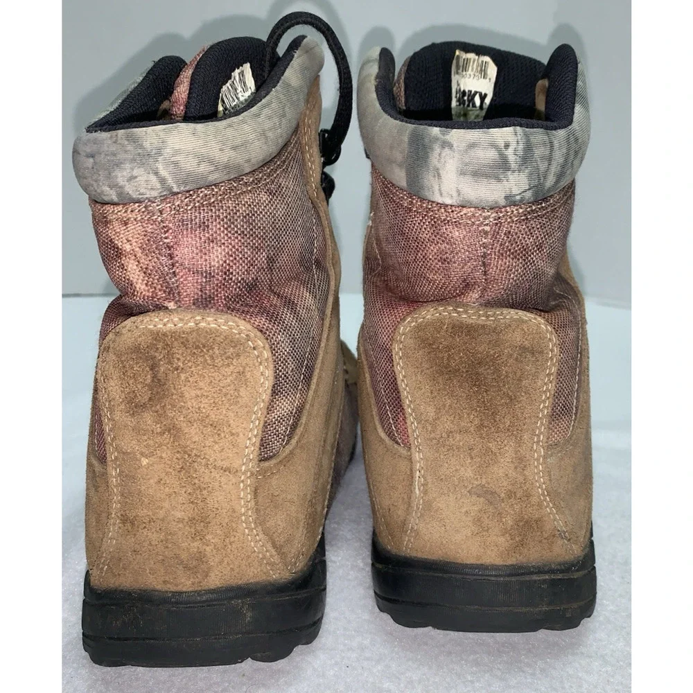 Rocky Gear Boots Youth Size 6 M Brown Camo Insulated Lace up READ
